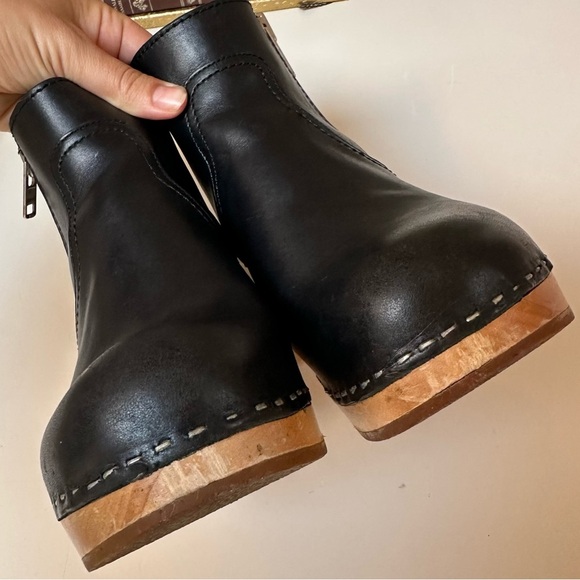 Swedish Hasbeens Zip It Clog Bootie Size 37 / 7 - Picture 11 of 11